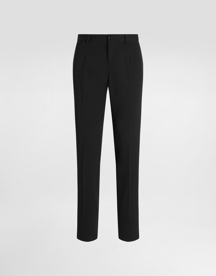 Dolce & Gabbana Tailored stretch twill pants Black GY7BMTFUBBQ