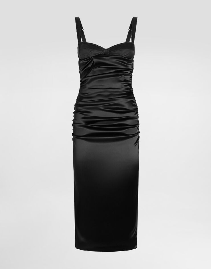 Dolce & Gabbana Abito in raso stretch Nero F6TVPTFURAD