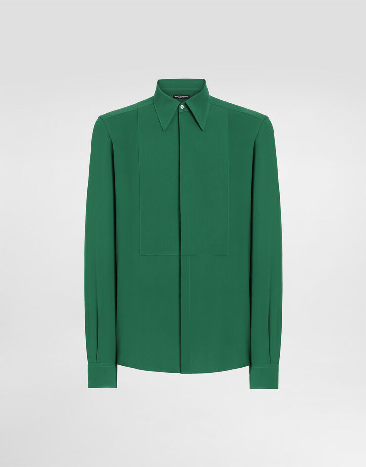 Dolce & Gabbana Crêpe de chine gold shirt Dolce & Gabbana Crêpe de chine gold shirt G5PD7TFU1U7