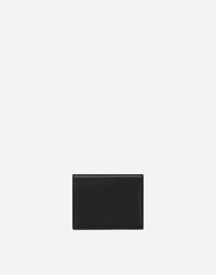 Dolce & Gabbana Calfskin card holder with raised logo Black BP1643AG218