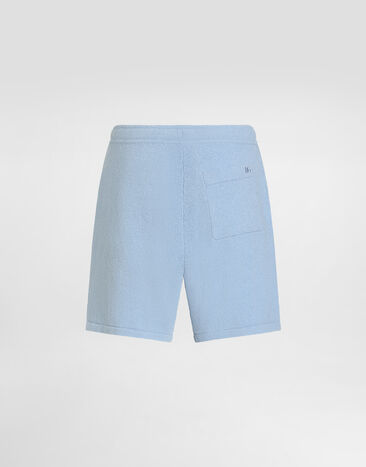 Dolce & Gabbana Smooth knit shorts Azure GXU31ZJGMGX