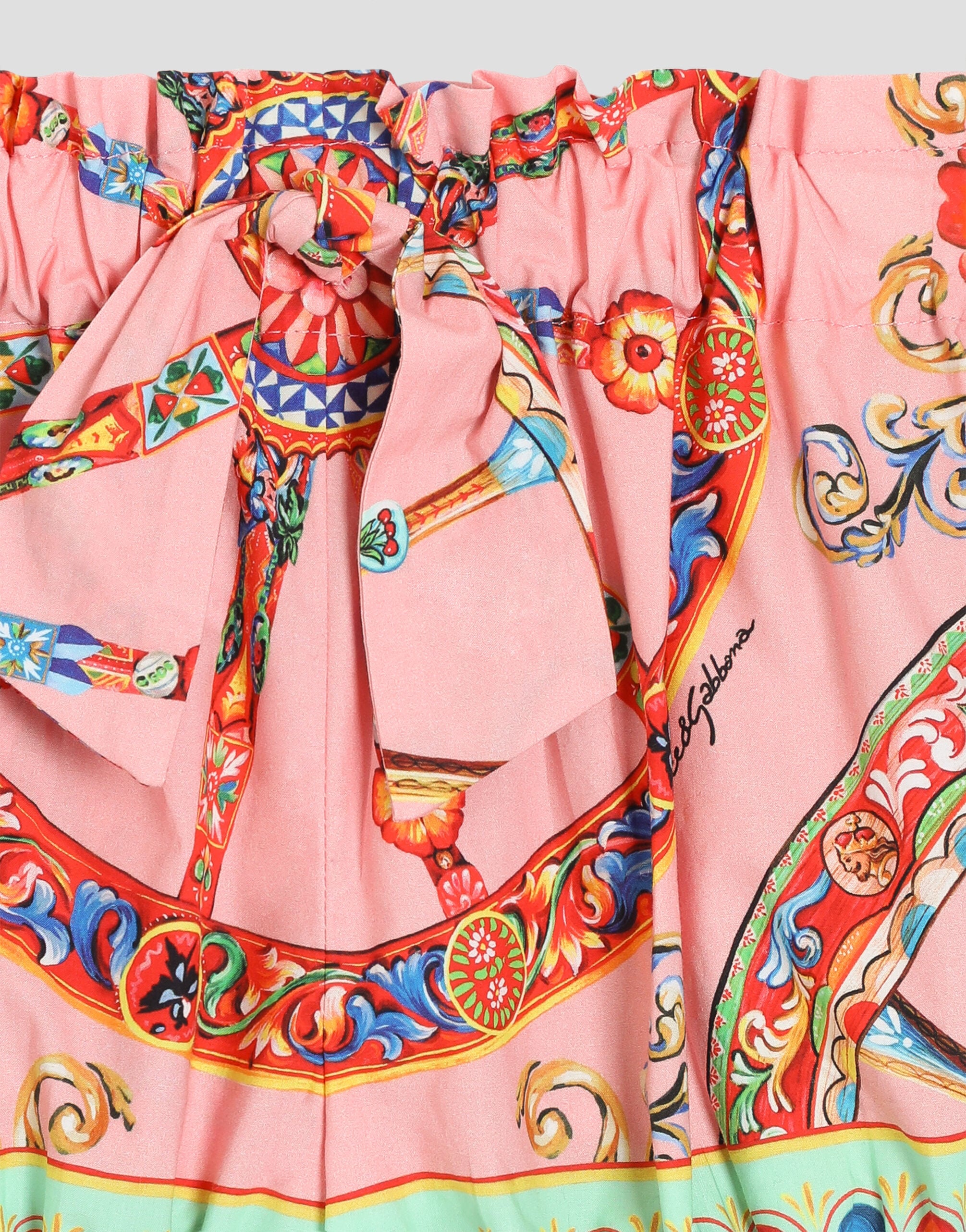 愛*子様 00SアーカイブD&G DOLCE & GABBANA カーゴショーツ Carretto-print poplin shorts in Multicolor for Girls | Dolce&Gabbana®