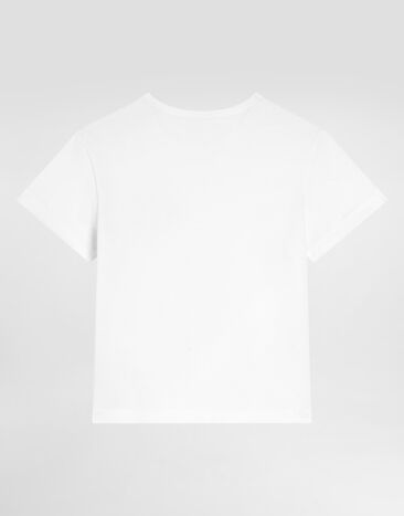 Dolce & Gabbana Jersey t-shirt with logo plate White L4JT7TG7P1T