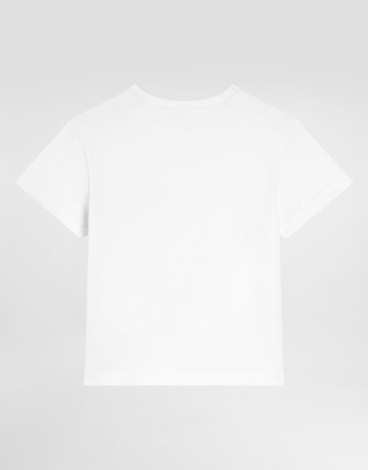 Dolce & Gabbana Jersey t-shirt with logo plate Dolce & Gabbana Jersey t-shirt with logo plate White L4JT7TG7P1T