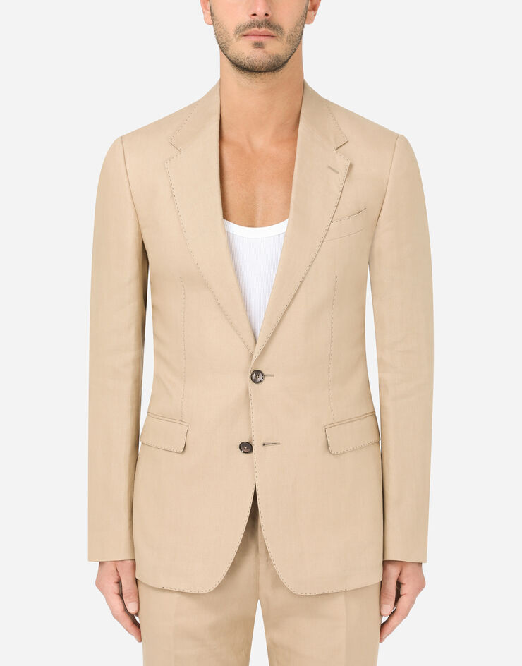 Dolce & Gabbana Linen Taormina-fit suit Beige GKC4MTGEV04