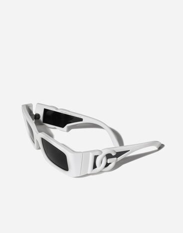 Dolce & Gabbana نظارة شمسية DG PLUMPED أبيض VG619BVN287