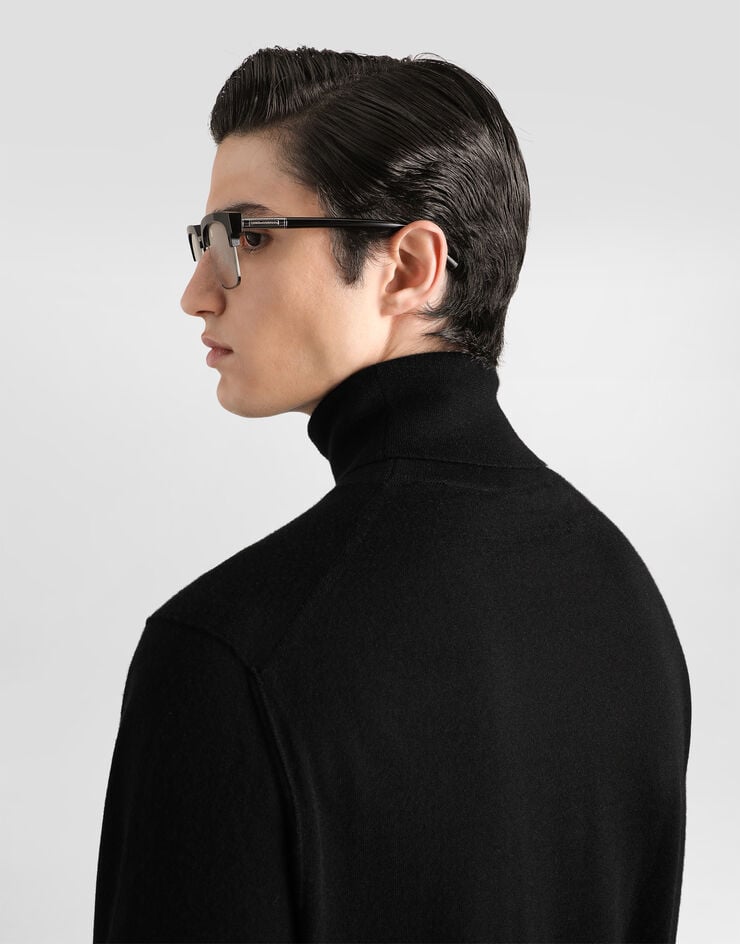 Dolce & Gabbana Rollkragenpullover aus Kaschmir Dolce & Gabbana Rollkragenpullover aus Kaschmir Schwarz GXW05TJBW1W