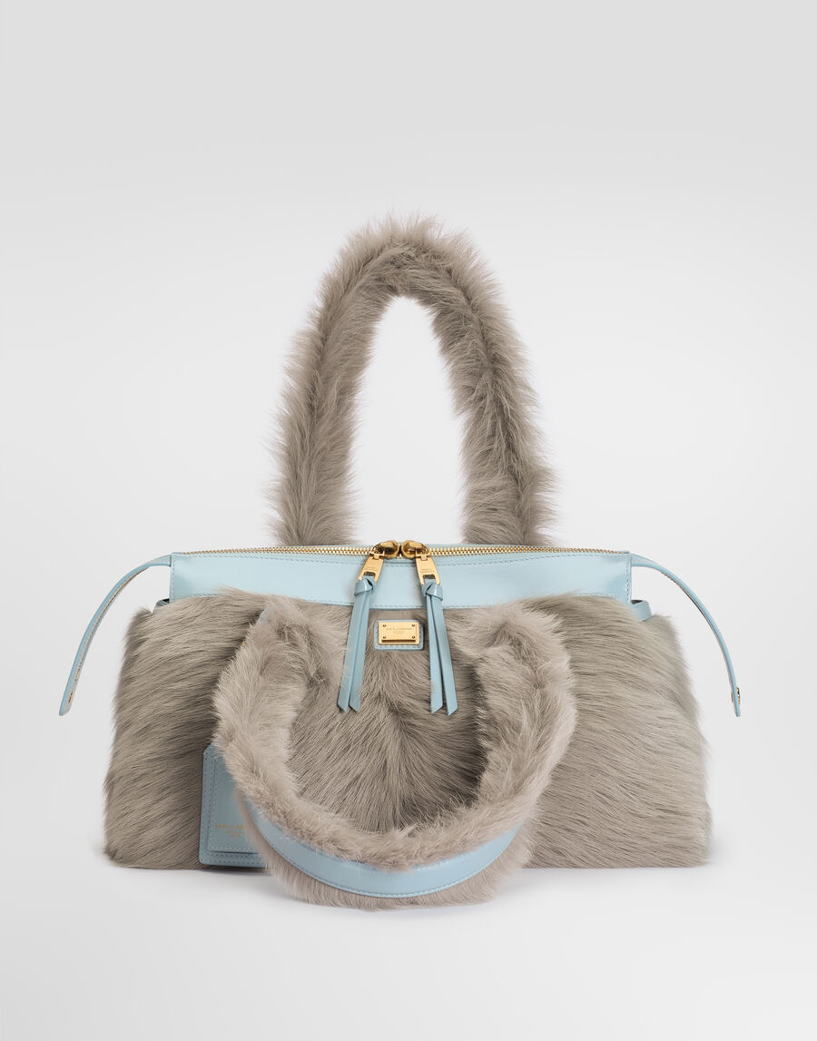 Vittoria shoulder bag in shearling and calfskin