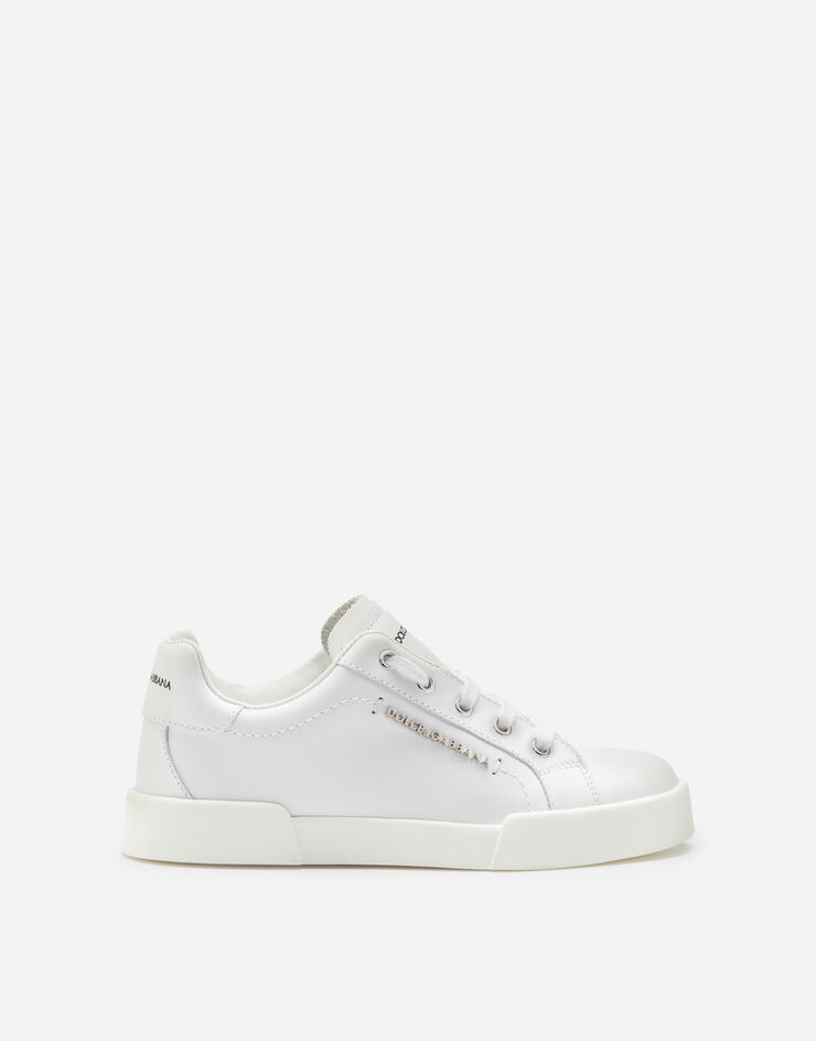 Dolce & Gabbana Calfskin Portofino light sneakers with logo White DA0724A3444
