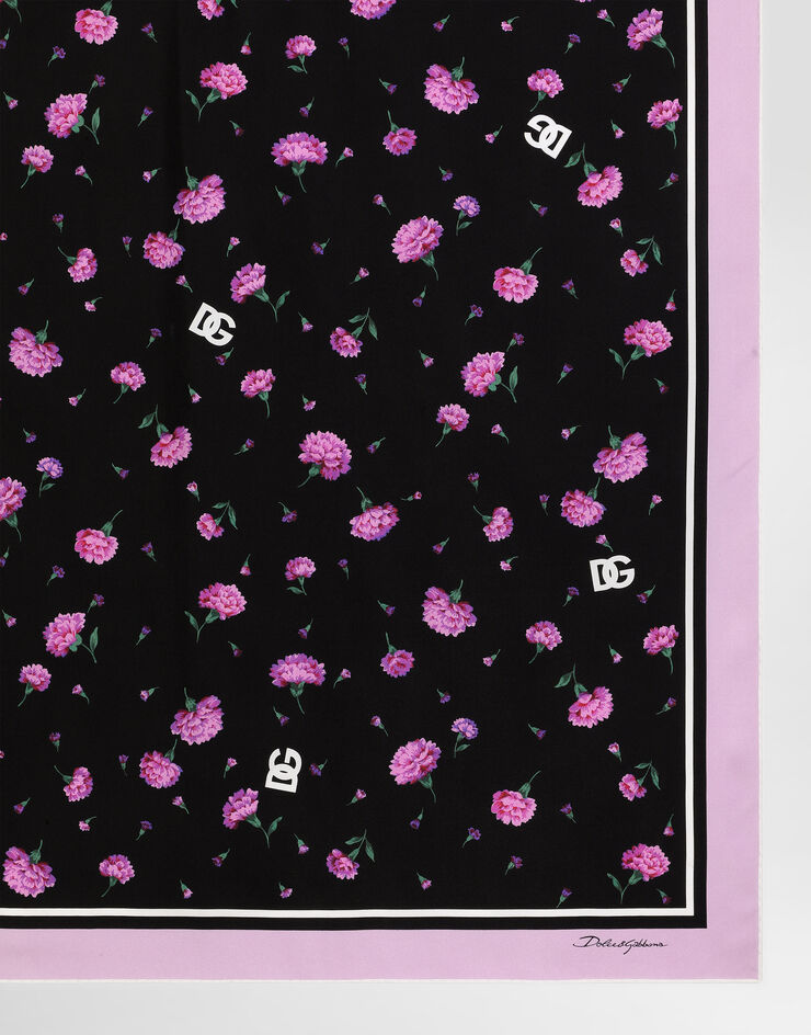 Dolce & Gabbana Carnations-print silk twill scarf 90x90 Dolce & Gabbana Carnations-print silk twill scarf 90x90 Multicolor FN090RGDDLK