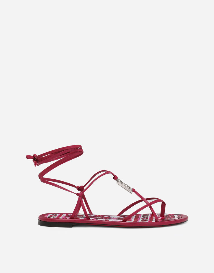 Dolce&Gabbana Sandalia de dedo en napa Multicolor CQ0562AK821