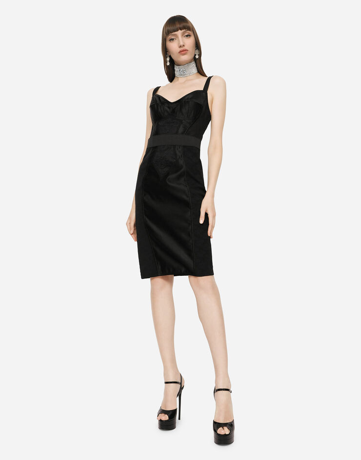 Dolce & Gabbana Korsettkleid SCHWARZ F63H1TGDC38