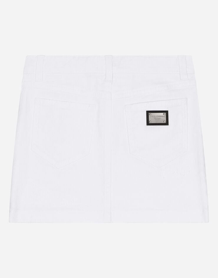 DolceGabbanaSpa 5-pocket short skirt in ripped denim Multicolor L54I77LDB53
