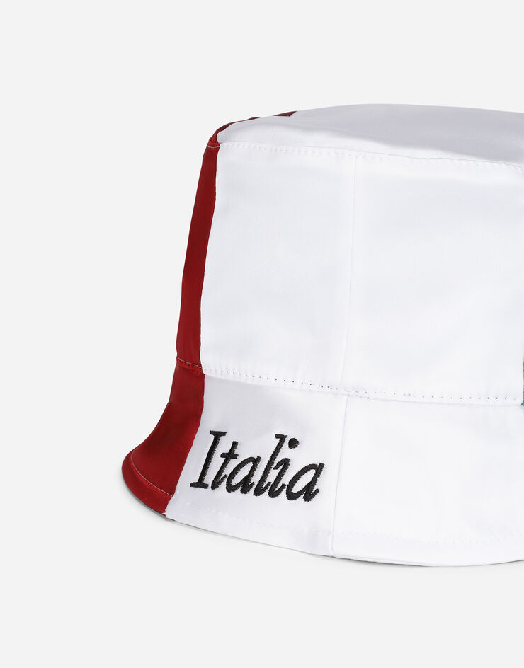 Dolce & Gabbana Satin bucket hat with DG logo Multicolor GH701ZGEZ97