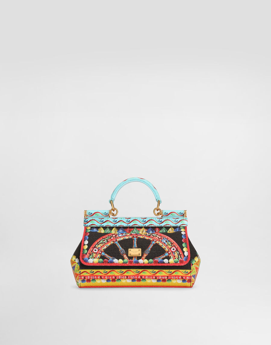 Mini carretto-print Sicily handbag