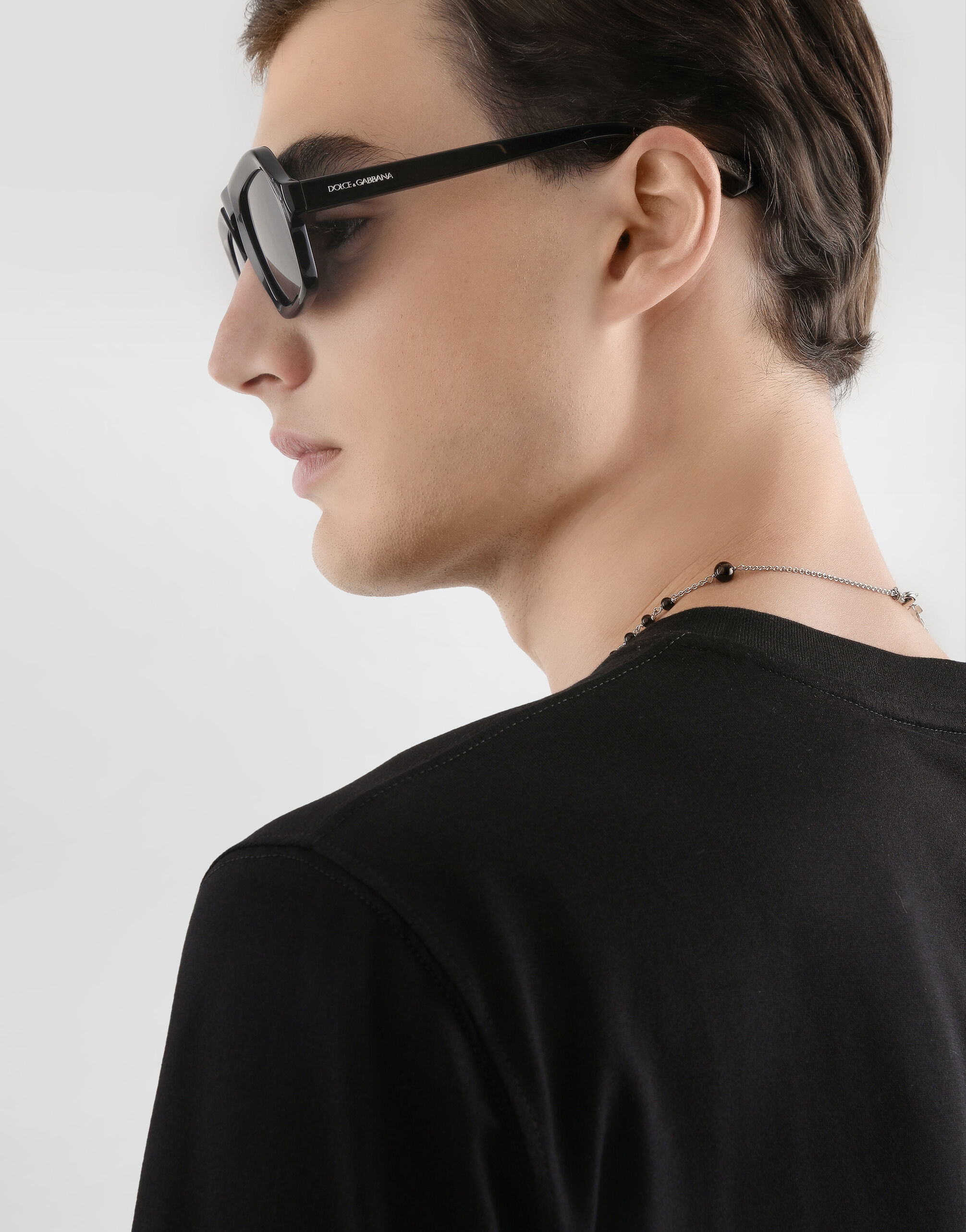 Blackのメンズ Cotton t-shirt with embroidery | Dolce&Gabbana®