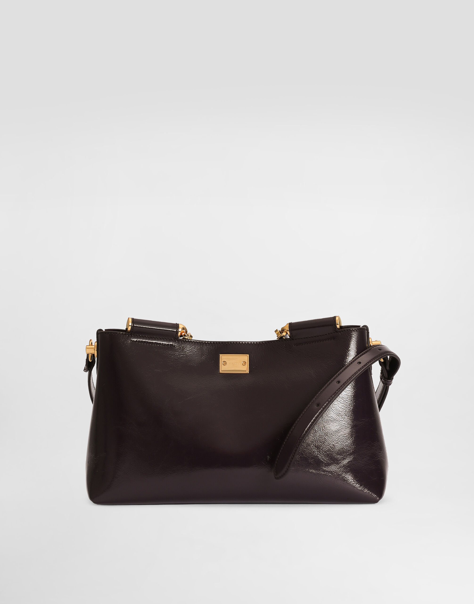 Medium Vittoria calfskin handbag in Bordeaux for Women