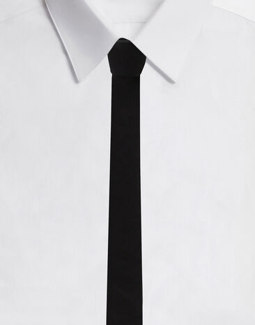 Dolce & Gabbana ربطة عنق حريرية بقصة ذهبية أسود GT142EG3UBG