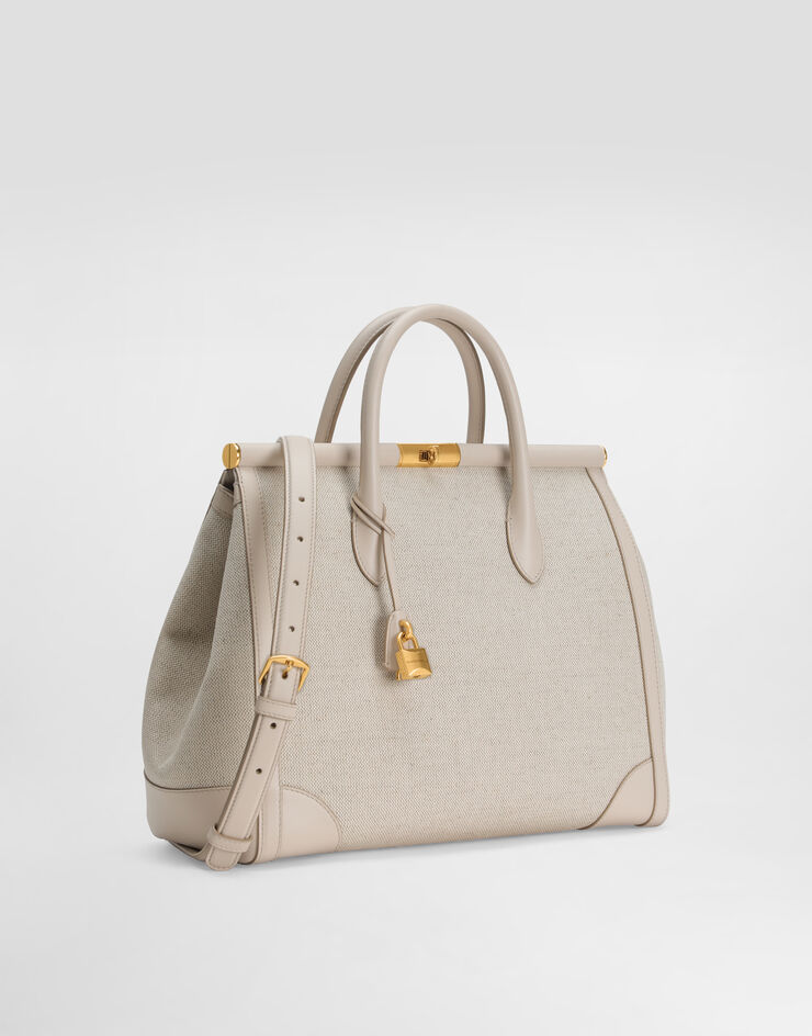 Dolce & Gabbana Marlene fabric and calfskin handbag Multicolor BB7763A9AC8