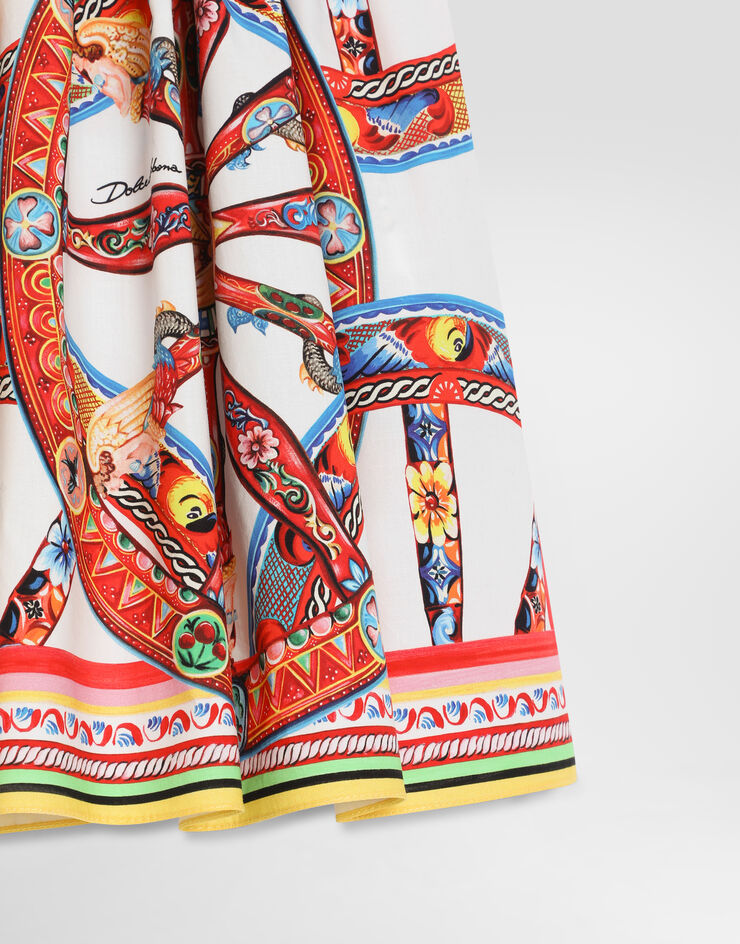 Dolce & Gabbana Carretto-print poplin dress Multicolor L54DU1FI5O4
