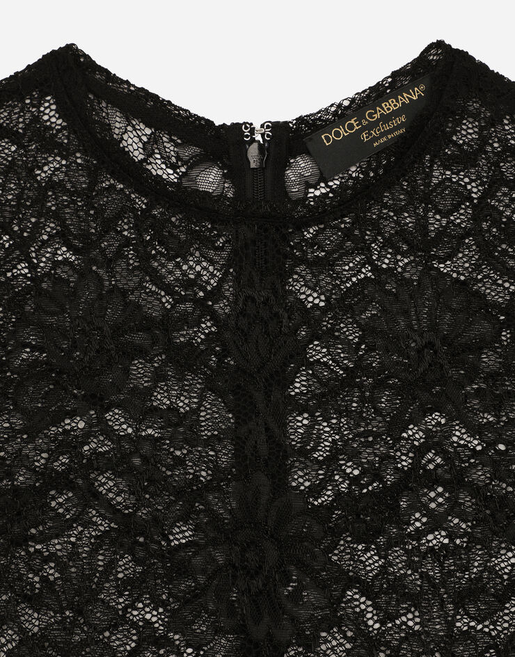 Dolce & Gabbana Топ из кружева черный F758UTFLRFE