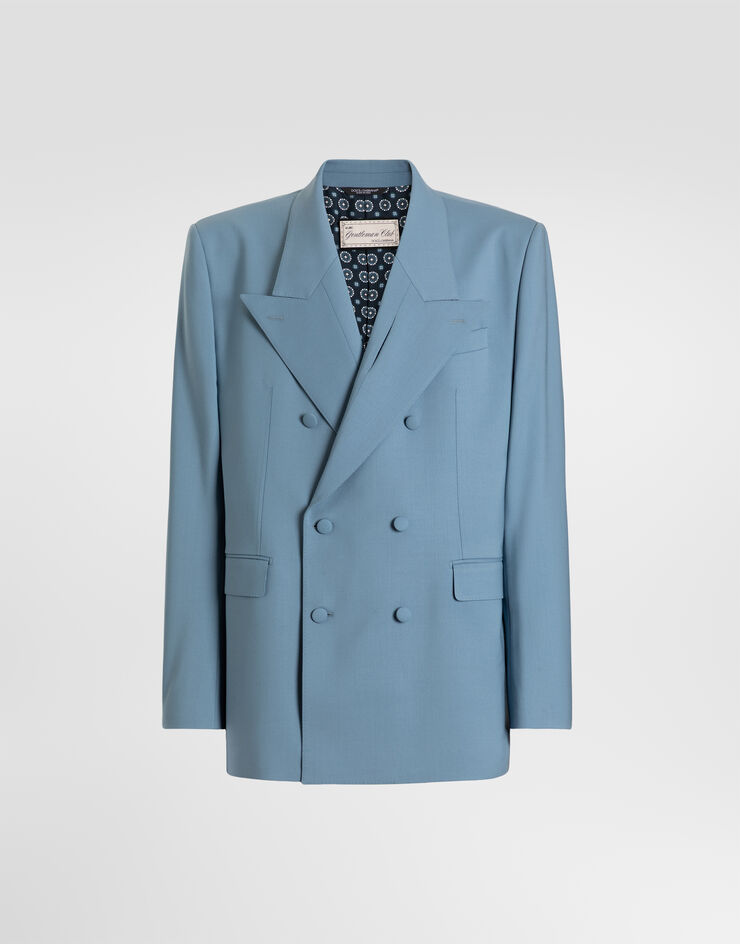 Dolce & Gabbana Double-breasted sinatra wool gabardine jacket Dolce & Gabbana Double-breasted sinatra wool gabardine jacket Black G2XE5TFUBG4