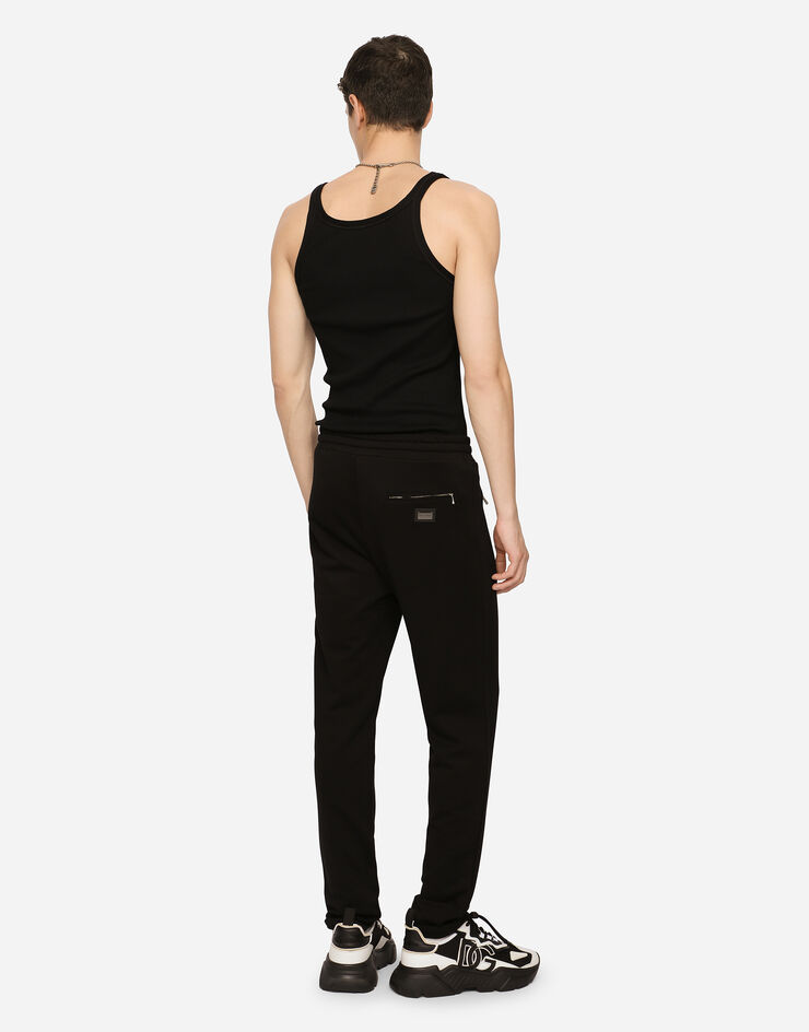 Dolce & Gabbana Jogpants aus Baumwolle SCHWARZ G4ZCATG7JYX