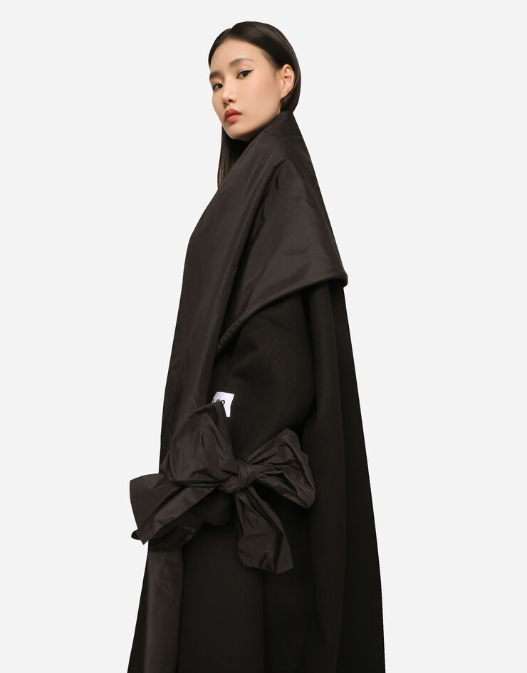 Dolce & Gabbana KIM DOLCE&GABBANA Long wool and cashmere coat Black F0C7CTFU3QZ