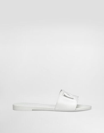 Dolce & Gabbana Rubber beachwear sliders White CW2215AN994