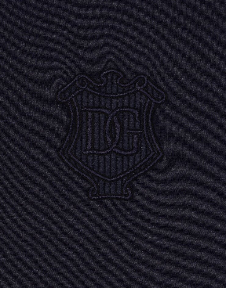 Dolce & Gabbana Serafino-T-Shirt aus Seide Grau G8QK3ZFU75F