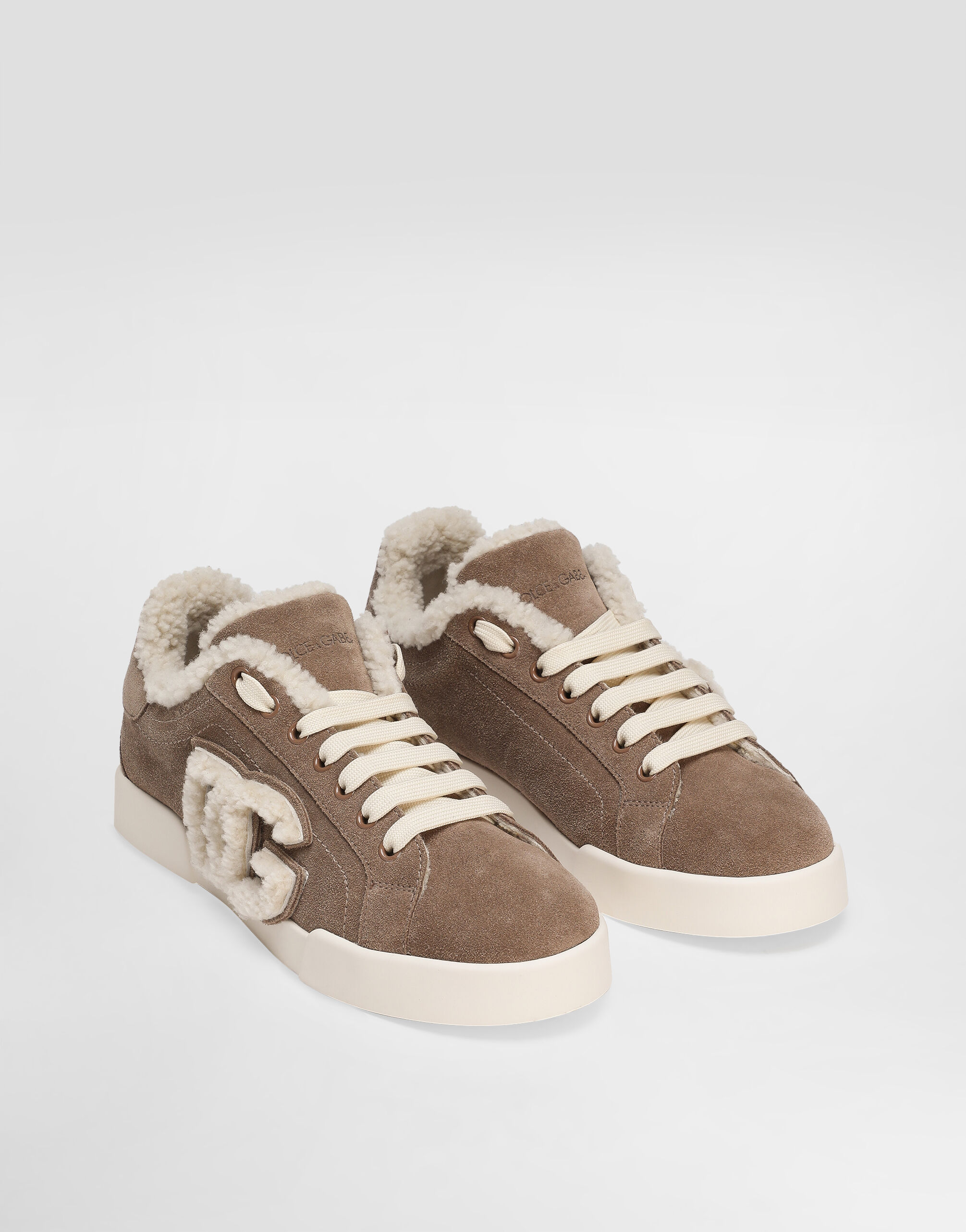 Portofino light sneakers in calfskin and sheepskin in Multicolor