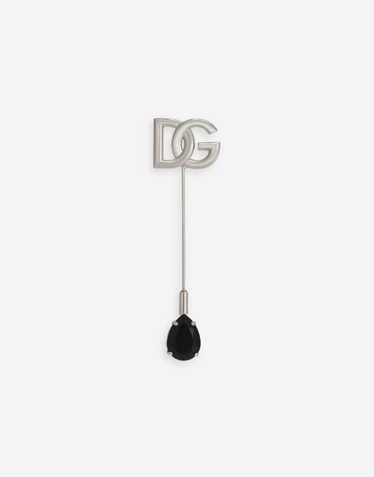 Dolce & Gabbana DG logo lapel pin Silver WPP1L3W1111