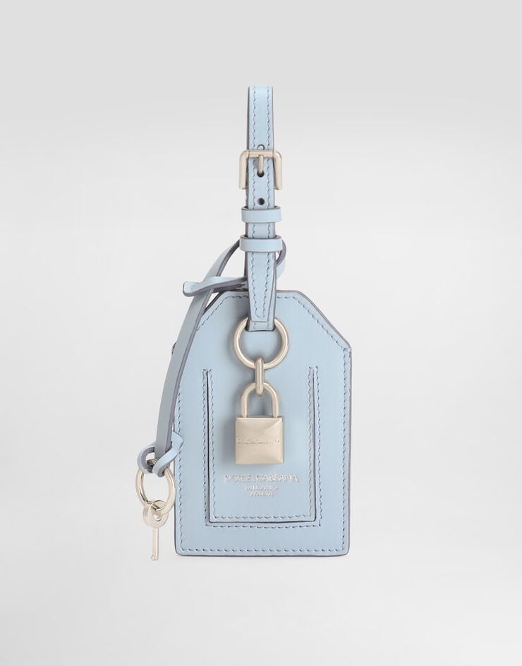 Dolce & Gabbana Calfskin name tag Azure BP3417AV893
