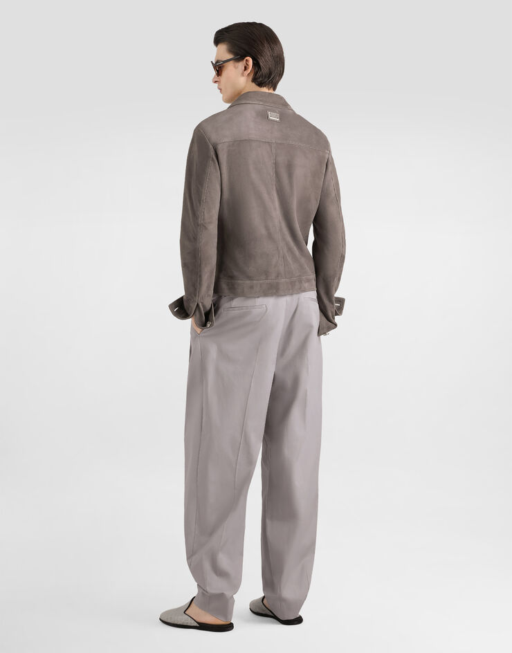 Dolce & Gabbana Suede jacket Grey G9CFPLHUL1Q