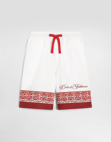 Dolce & Gabbana Majolica-print double piqué bermuda shorts Multicolor L4JQV3II7KW
