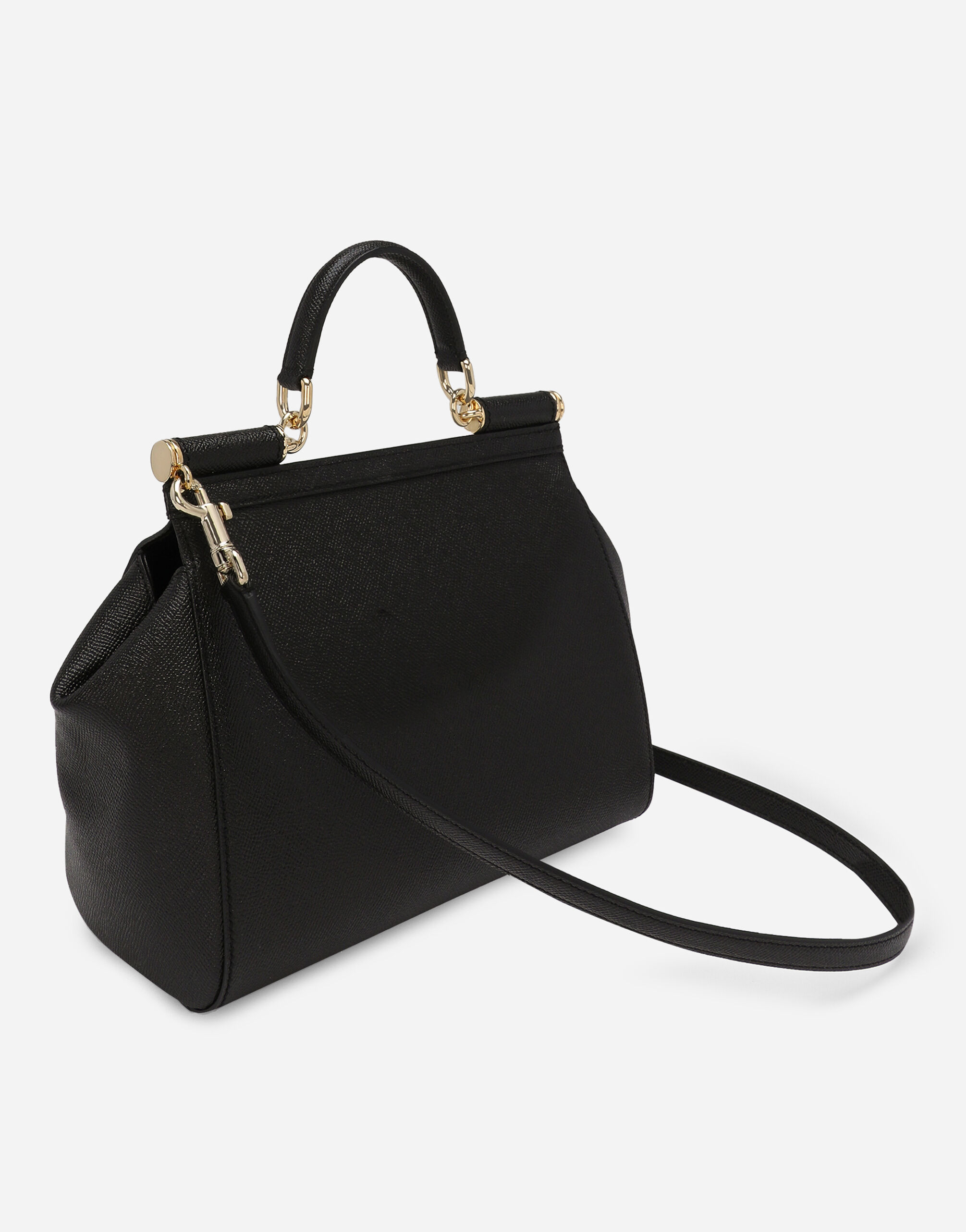 Large Sicily handbag in Black for Women Dolce Gabbana US
