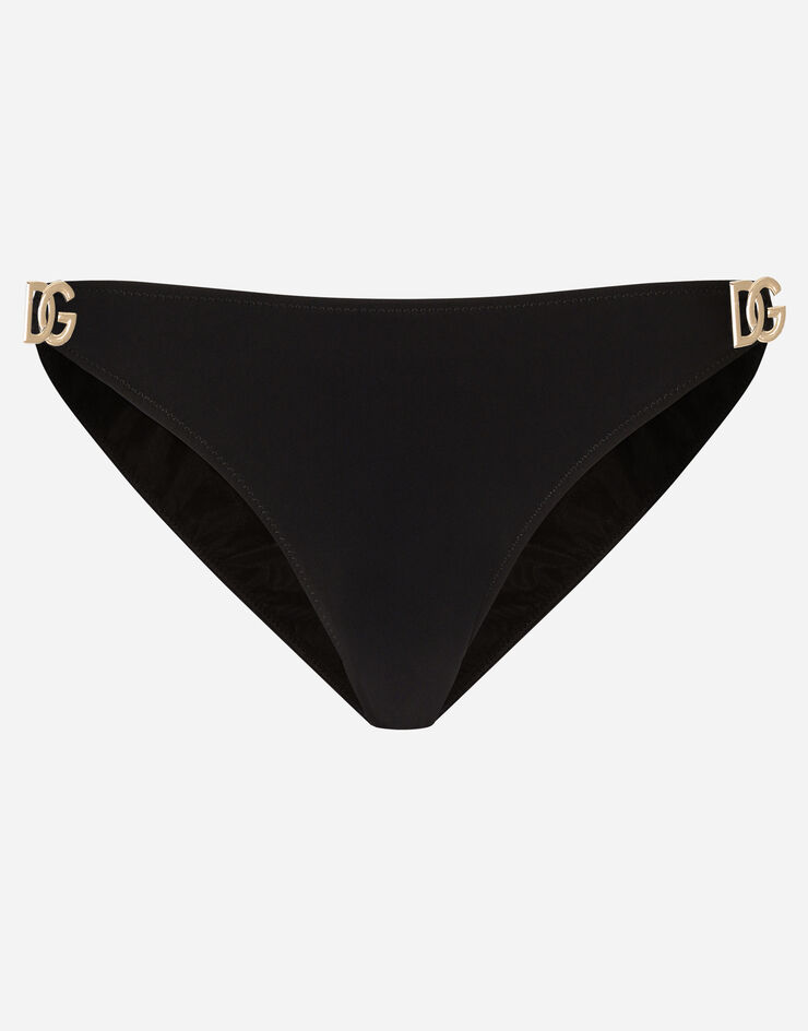 Dolce & Gabbana Bikini bottoms with DG logo ブラック O2A31JFUGA2