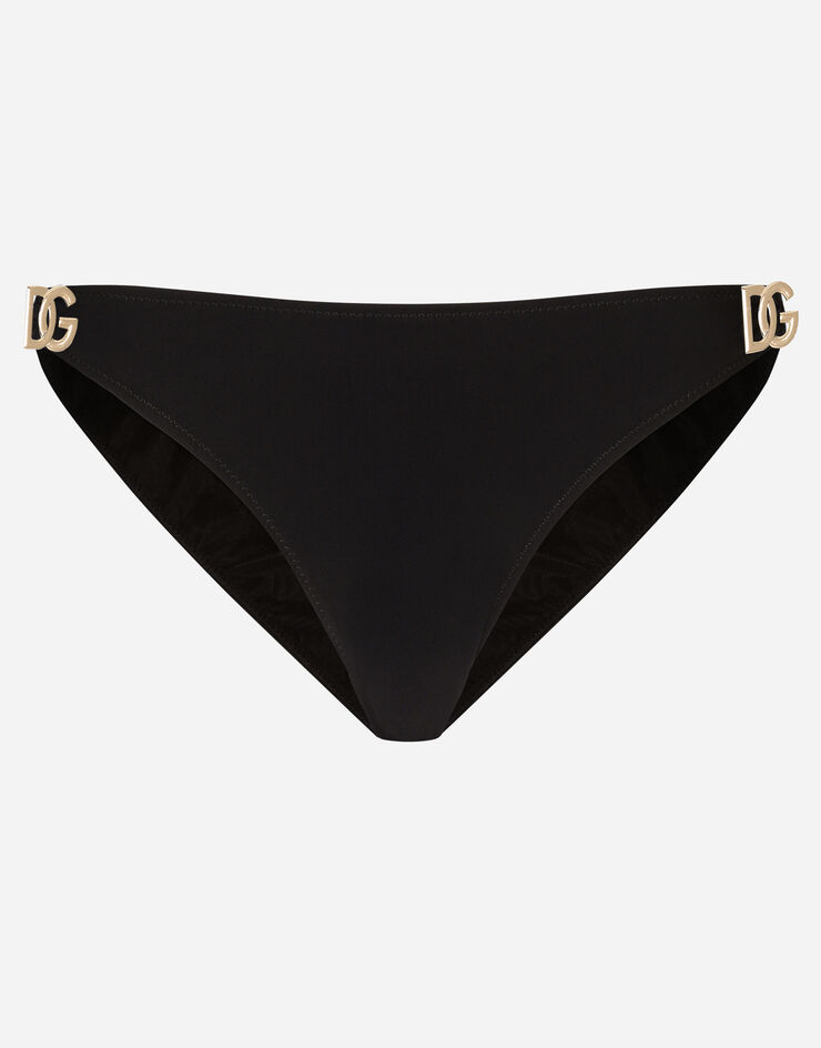 Dolce & Gabbana Bikini bottoms with DG logo Schwarz O2A31JFUGA2