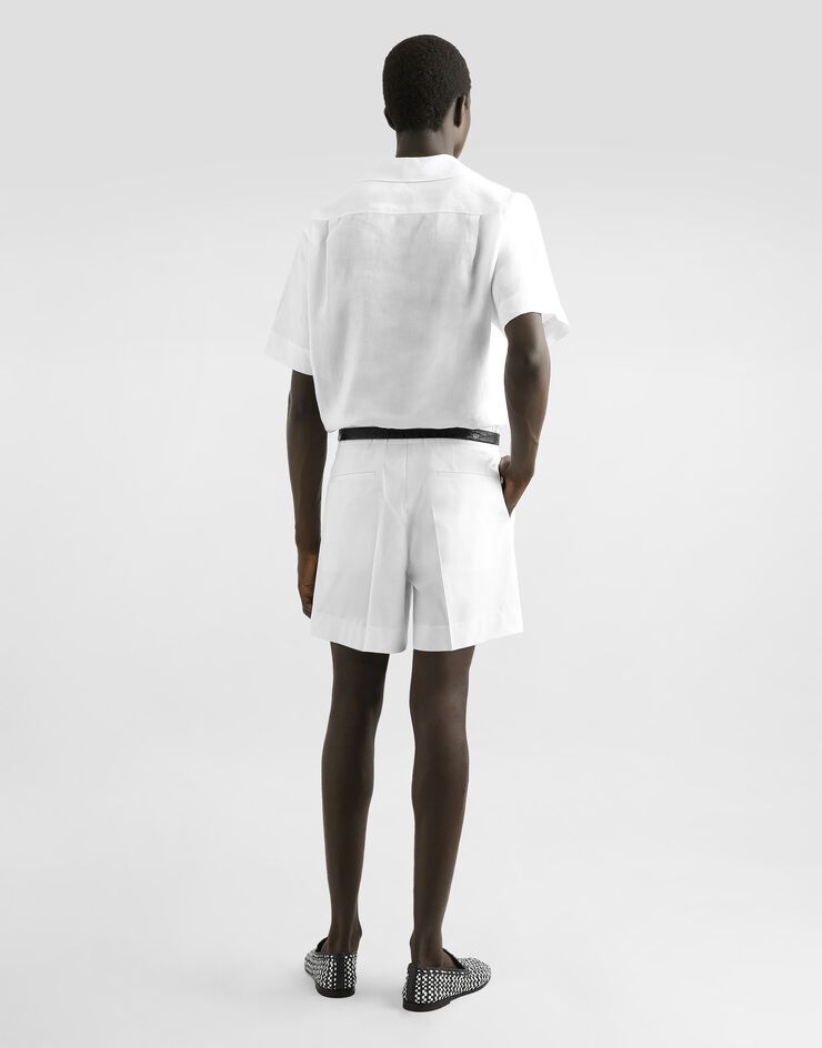 Dolce & Gabbana Cotton gabardine shorts with double darts White GP10WTFUFNV