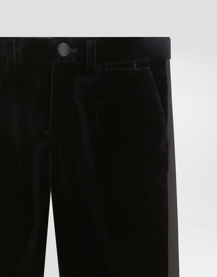 Dolce & Gabbana Pantalon classique en velours Bleu L44P72FUWBN