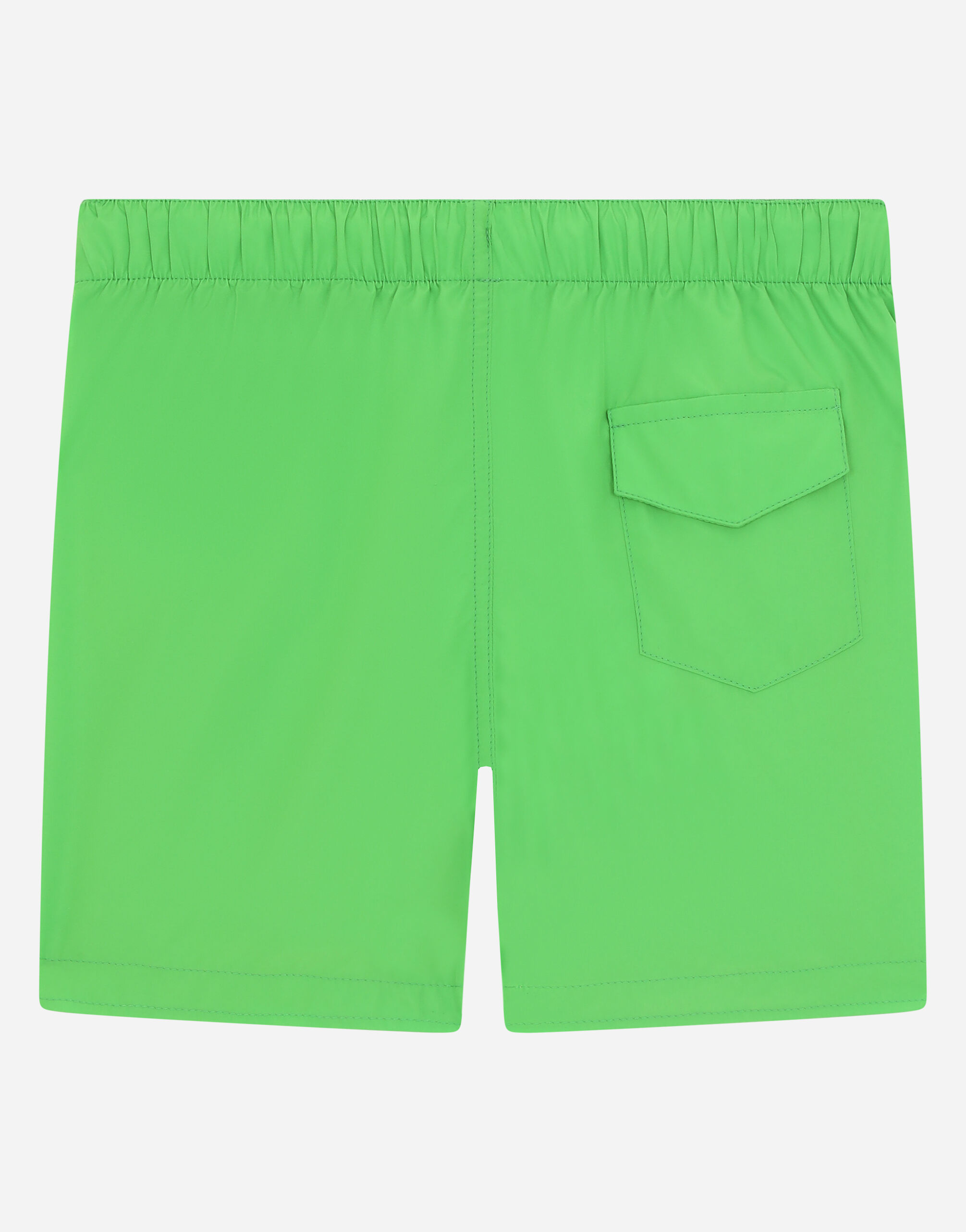 グリーンのメンズ Nylon swim trunks with DG logo | Dolce&Gabbana®