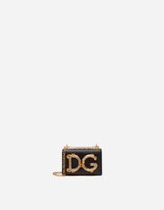 Dolce & Gabbana DG Girls micro bag in plain calfskin Denim BB6498AO621