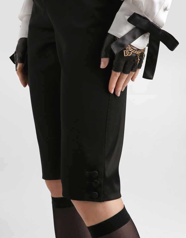 Dolce & Gabbana Stretch techno ottoman trousers Black FTDBYTFUUC8