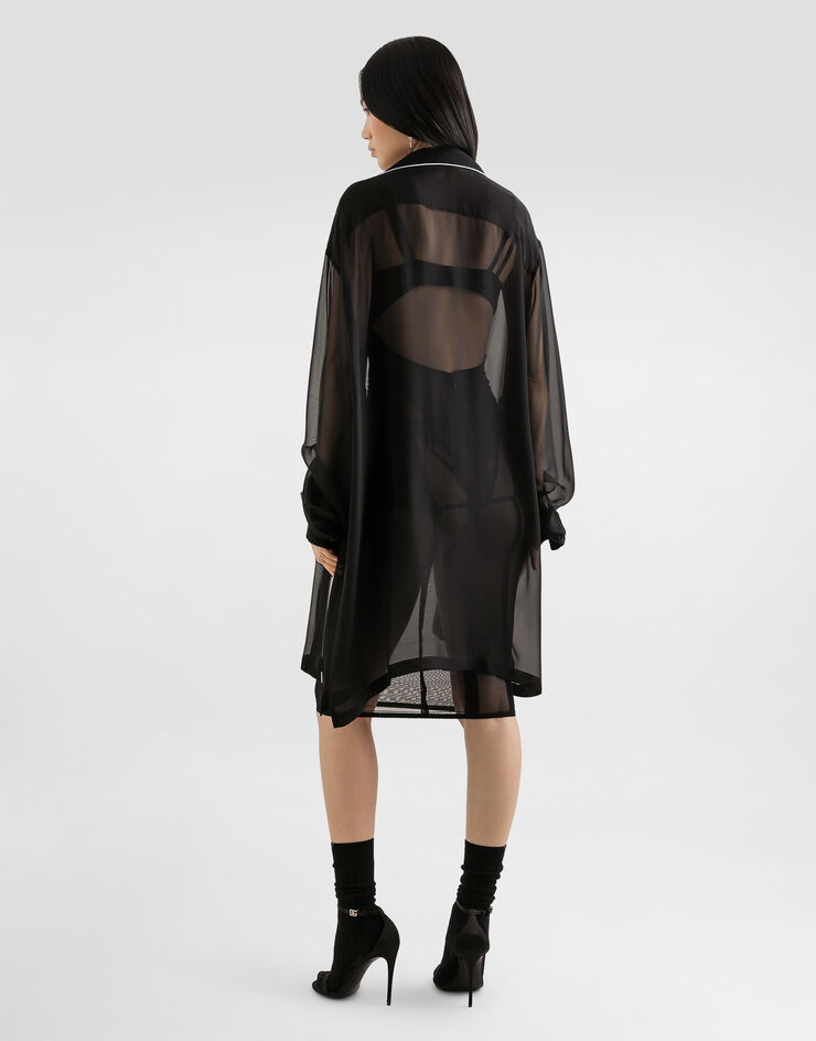 Dolce & Gabbana Light stretch tulle dress Black F6JMFTFLRDA