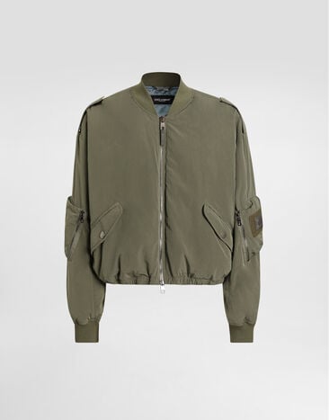 Dolce & Gabbana Wavy nylon bomber jacket Multicolor G9BZSTHUMUE