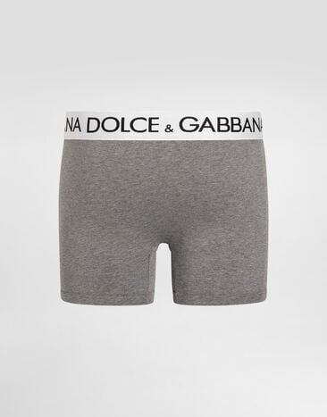 Dolce & Gabbana Long-leg two-way stretch cotton boxers Grey M4B98JOUAIG