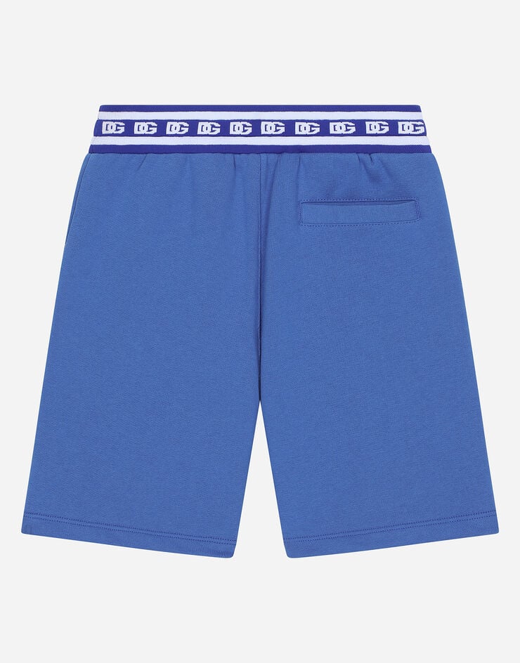 Dolce & Gabbana Bermudas de chándal de punto con logotipo DG Azul L4JQP0G7IJ8