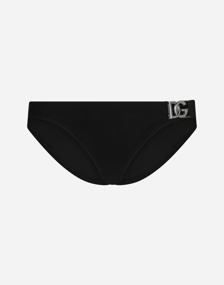 Dolce & Gabbana Slip de bain avec DG Hardware Noir M4A45JONN67