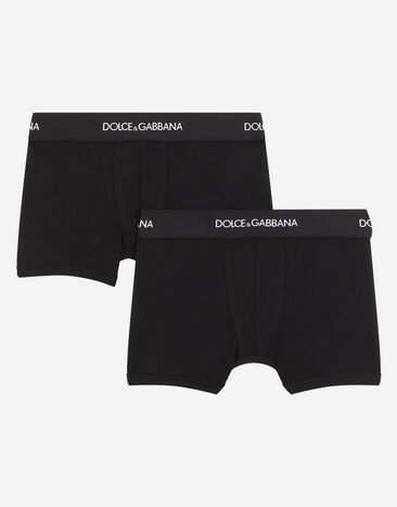 Dolce & Gabbana Boxer two-pack with branded elastic Black L4J702G7OCU