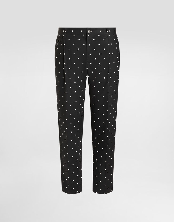 Dolce & Gabbana Cotton pants with double darts Print GV4EETHS5SO